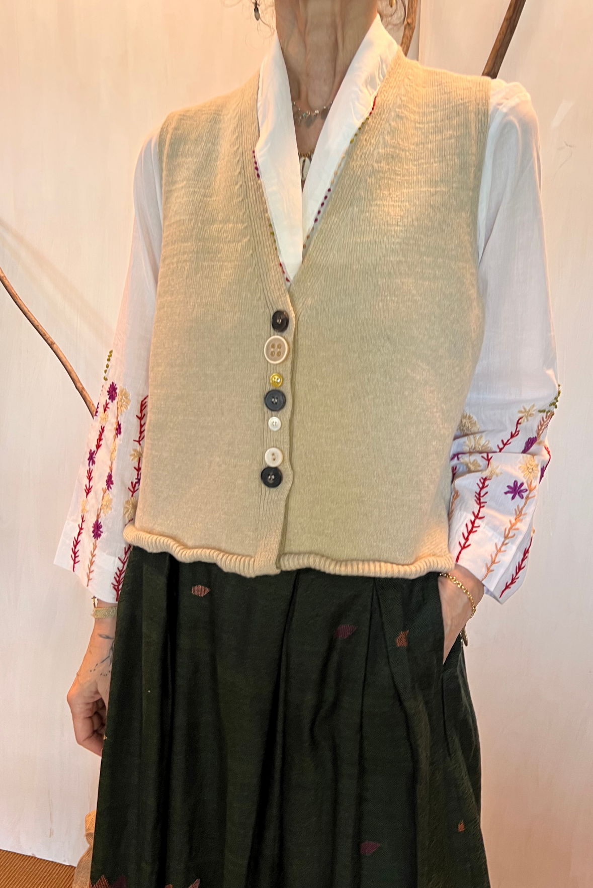 Gilet con bottoni