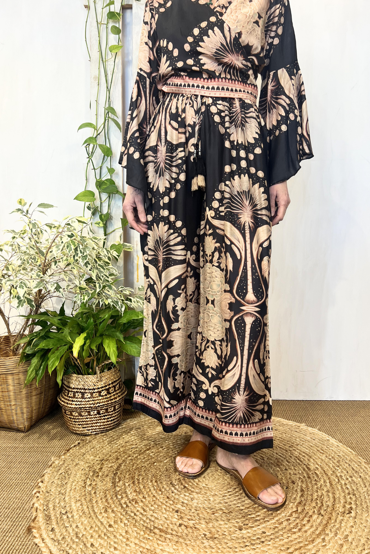 Pantalone misto seta