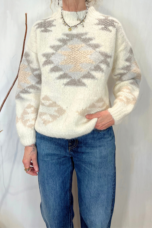 Maglia navajo in lana merino