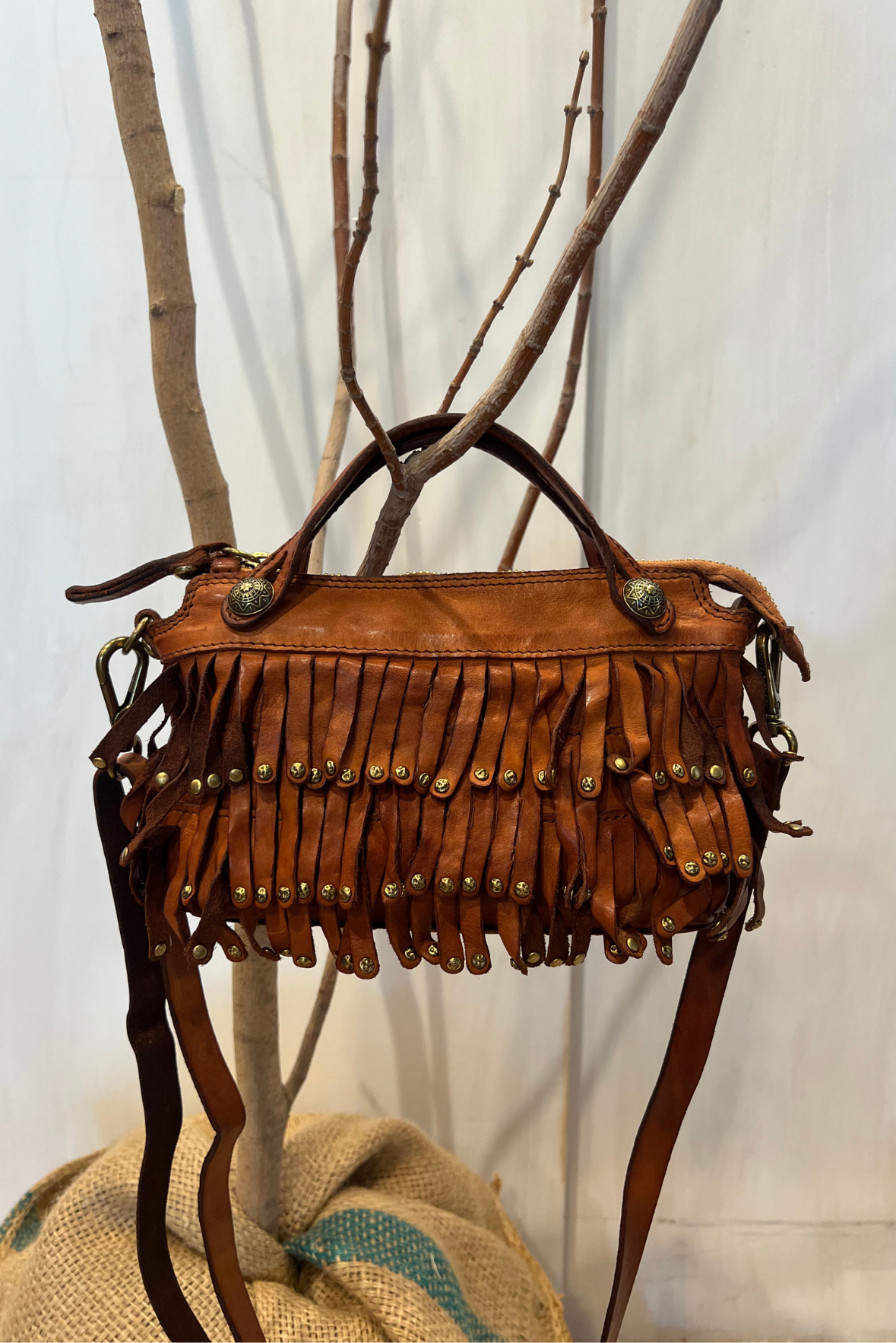 Borsa Melissa con frangine