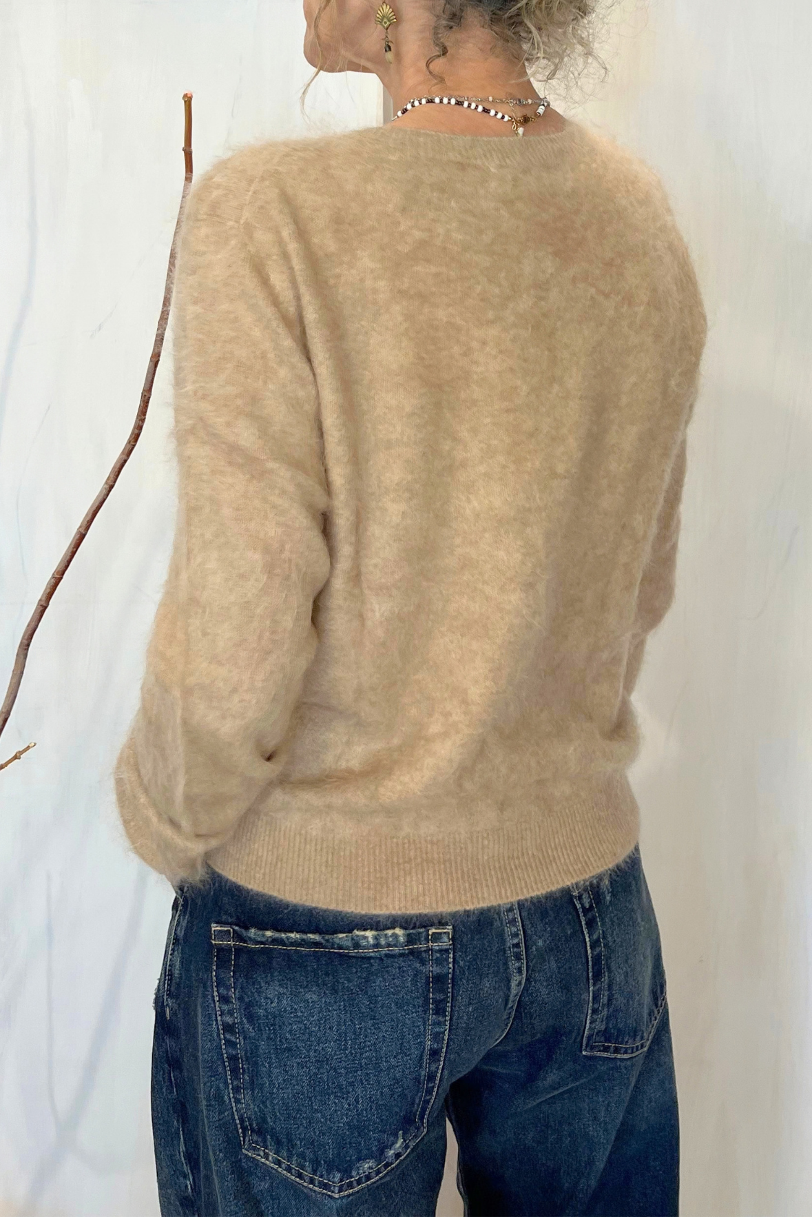 Maglia in cashmere peloso