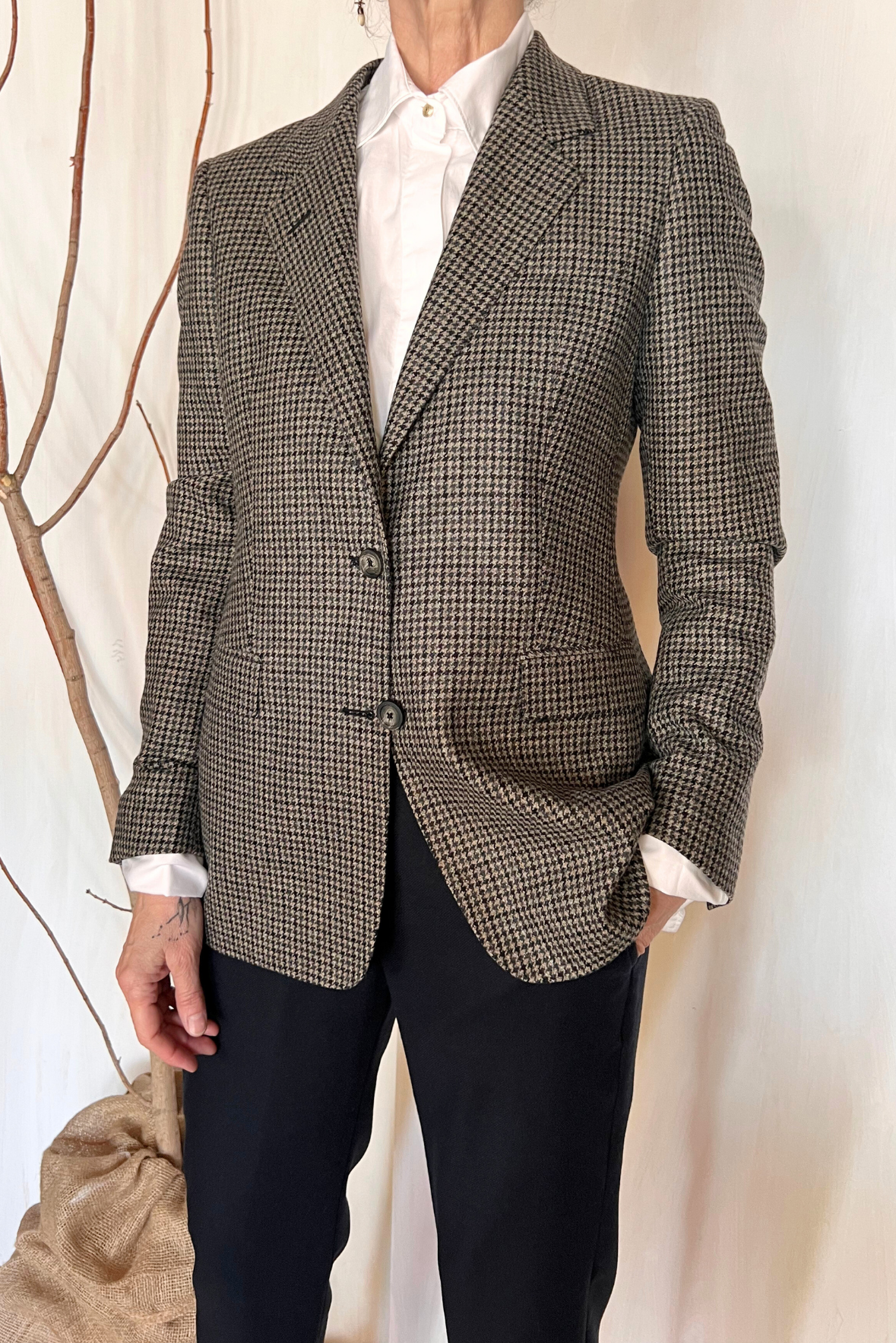 Blazer in lana pied du poule