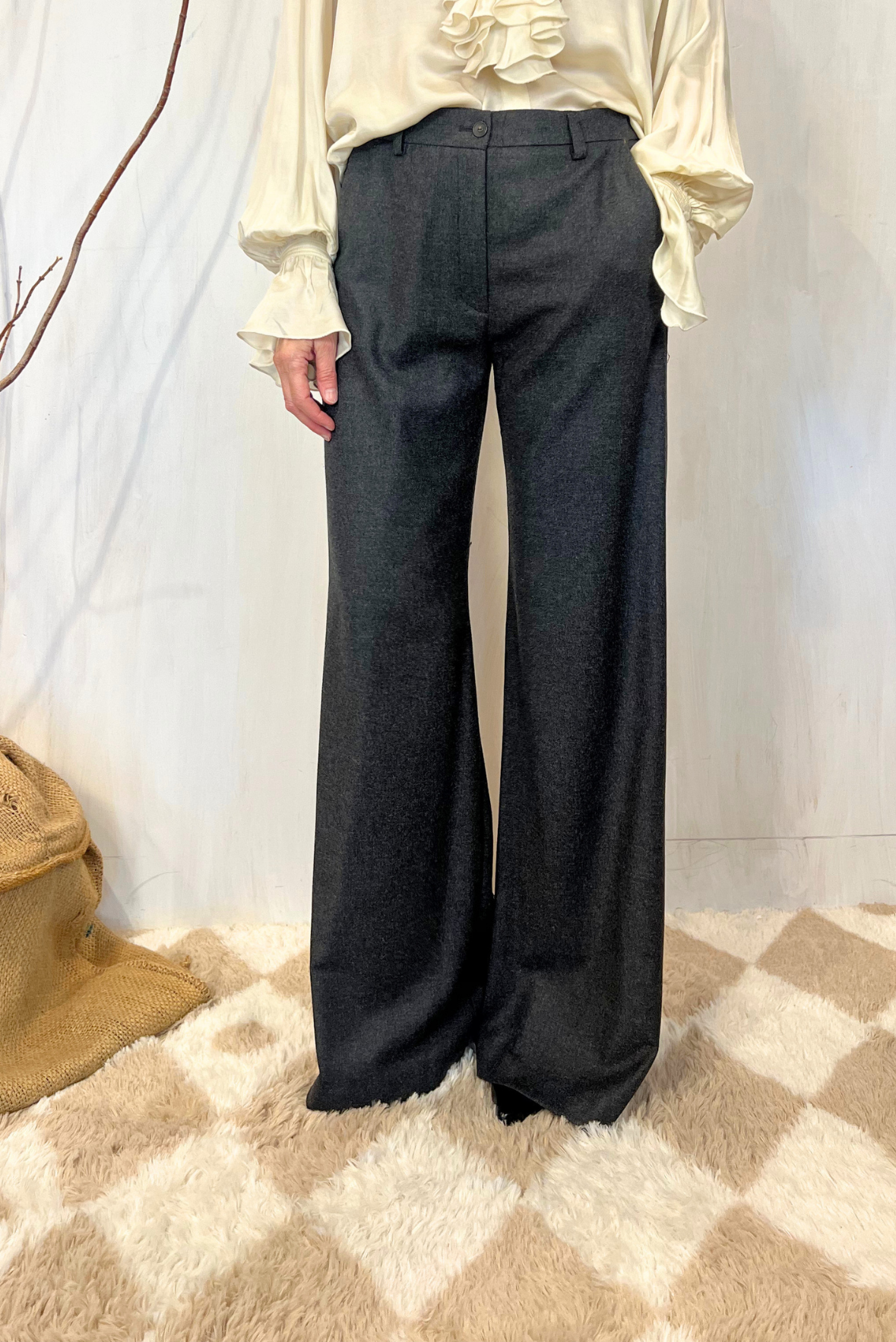 Pantalone chino gamba larga