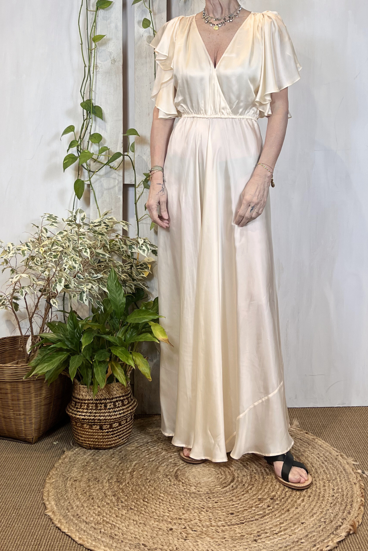 Maxi abito in viscosa