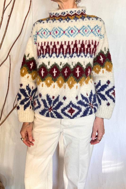 Maglia jaquard alpaca