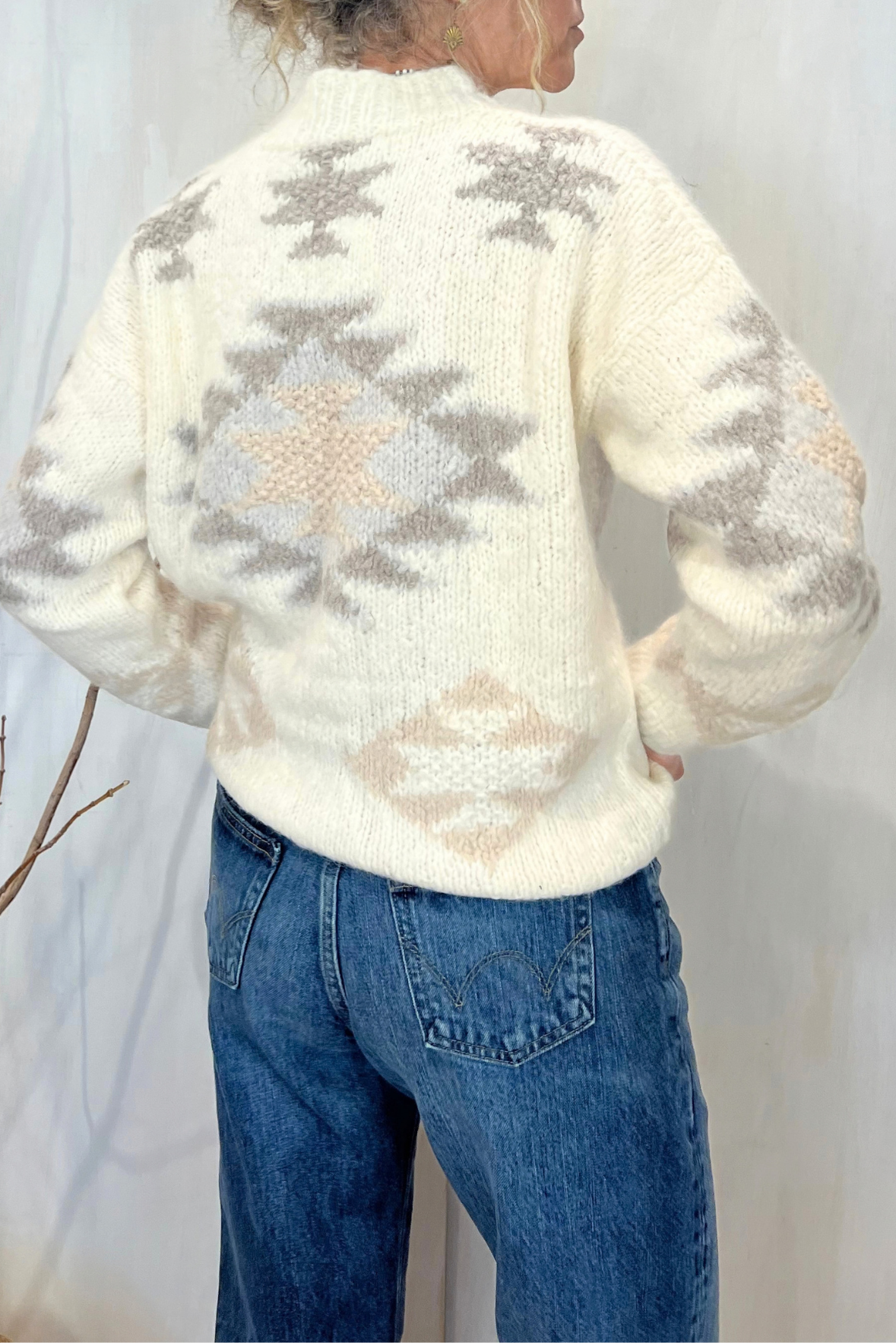Maglia navajo in lana merino
