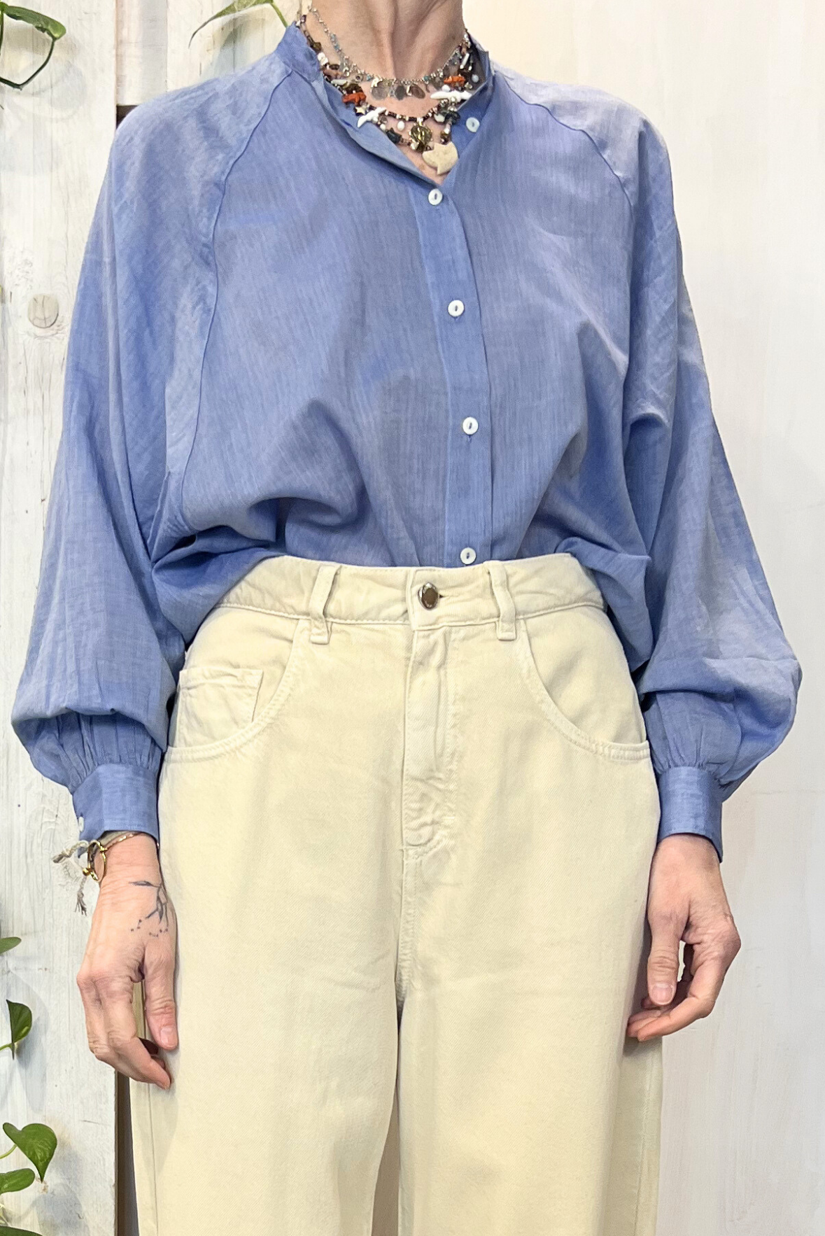 Camicia in mussola di cotone