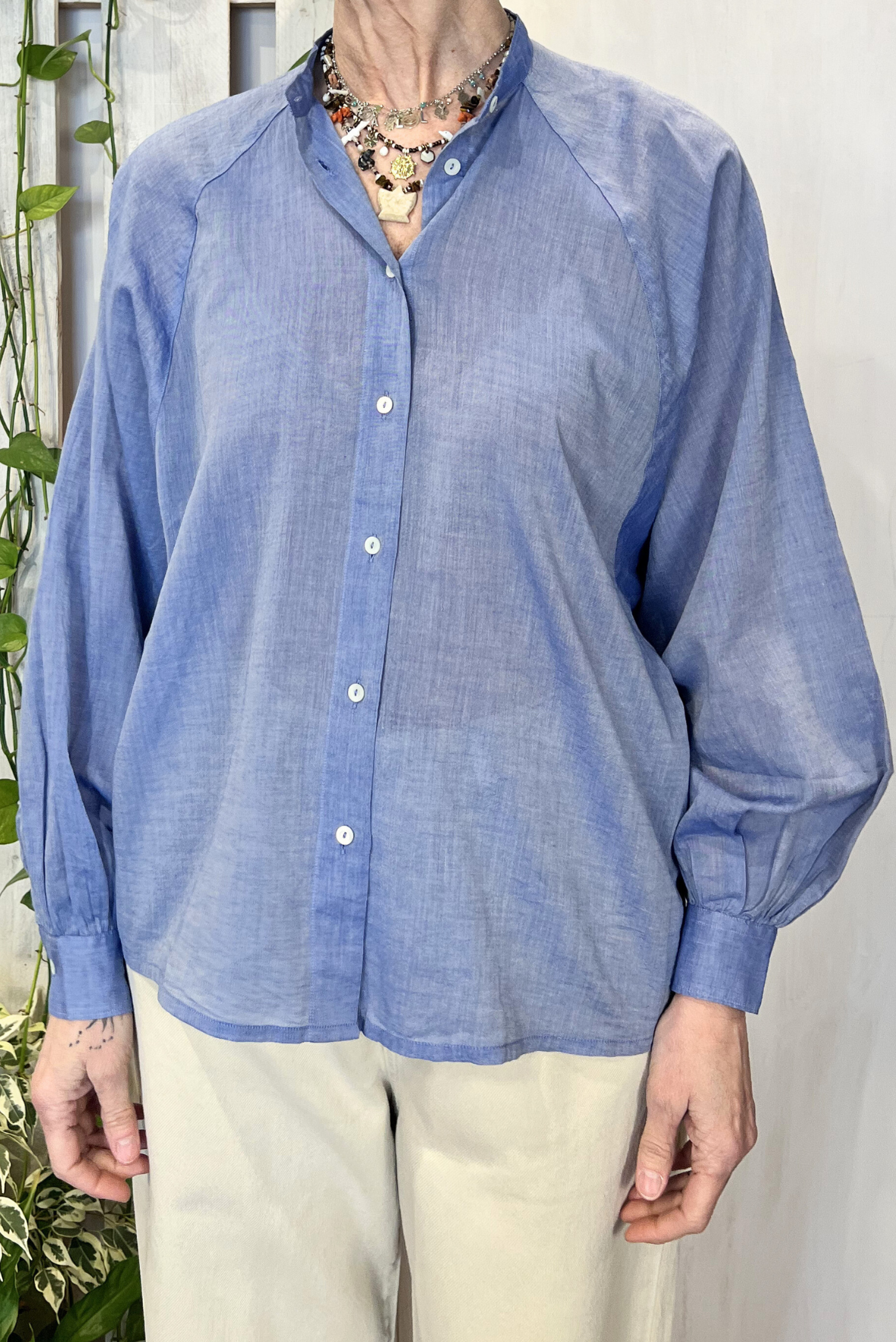 Camicia in mussola di cotone