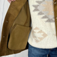 Blazer in pelle scamosciato