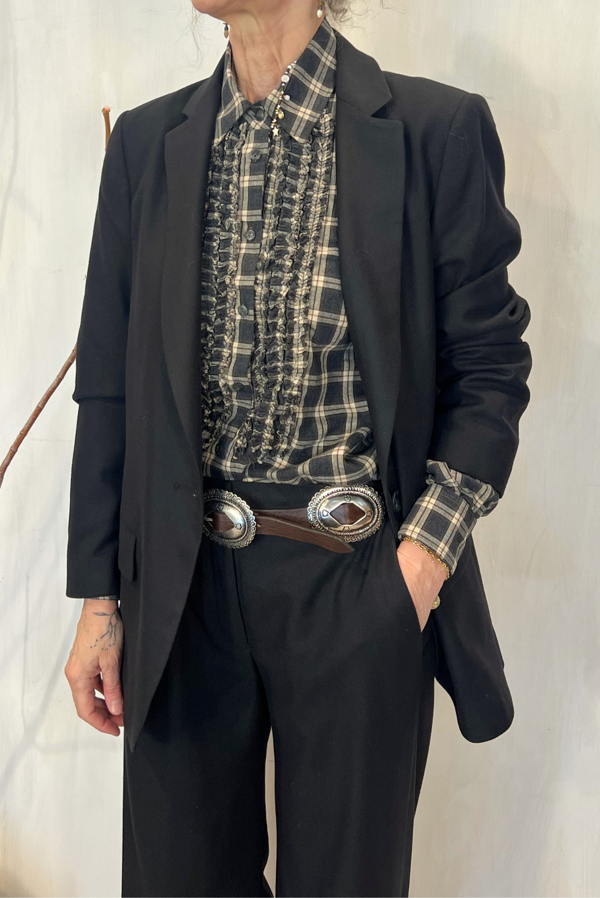 Blazer over misto lana