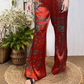 Pantalone flare a fantasia