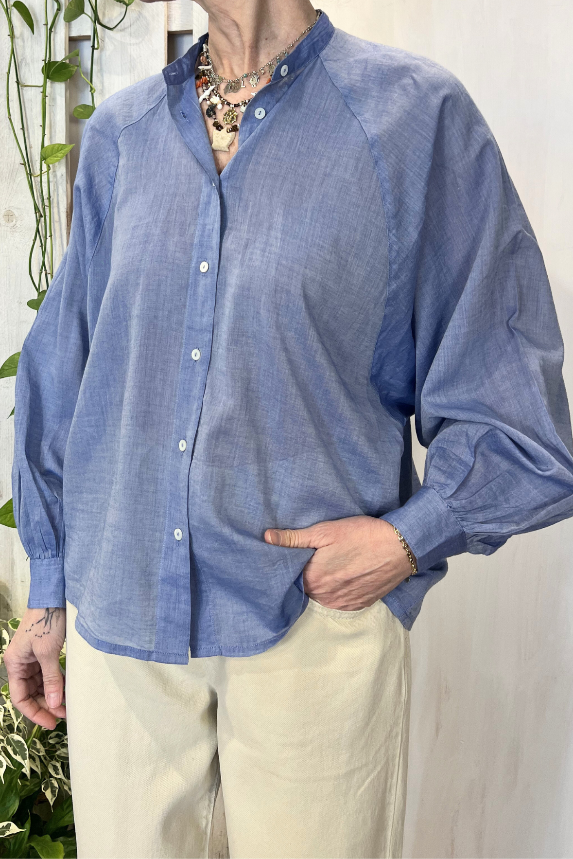 Camicia in mussola di cotone