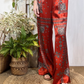 Pantalone flare a fantasia