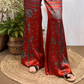 Pantalone flare a fantasia