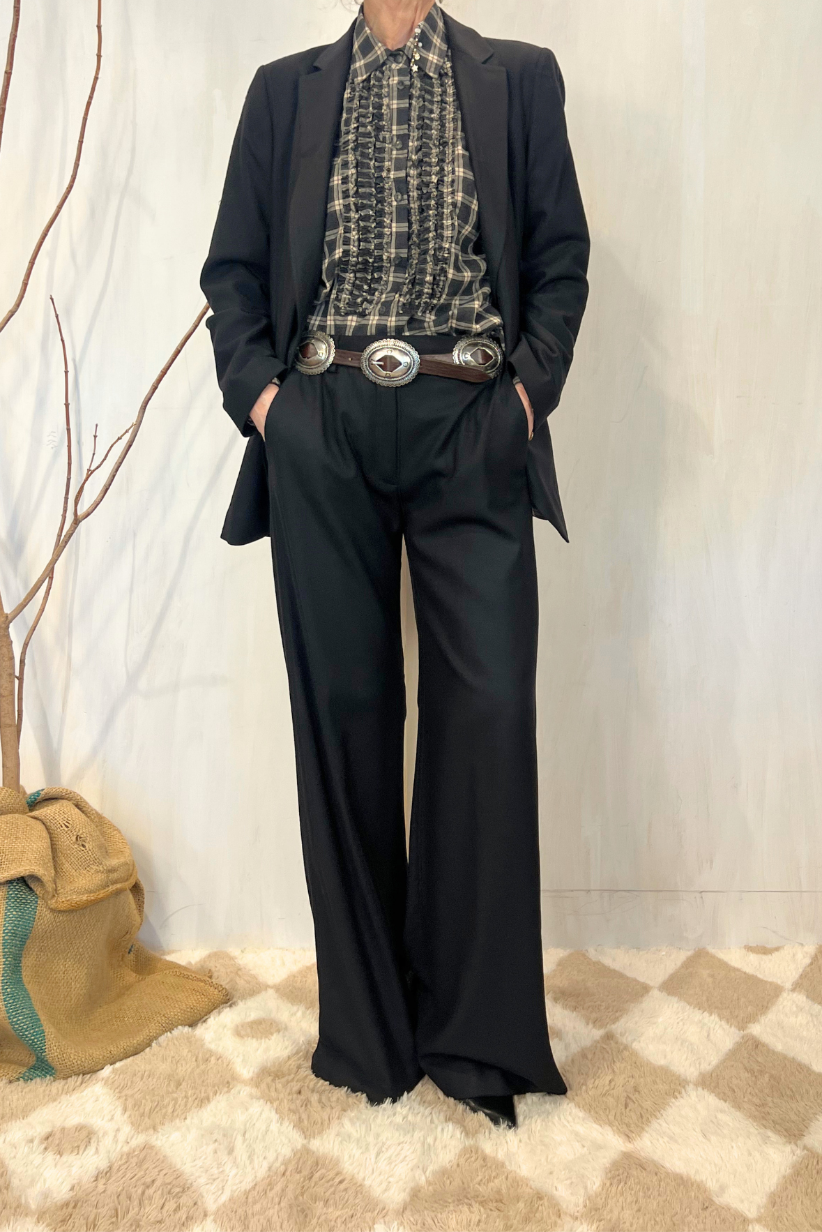 Blazer over misto lana