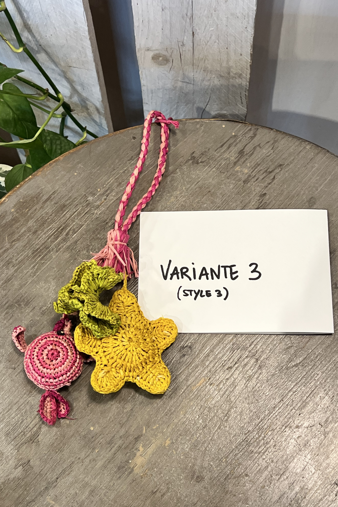 Charms in rafia