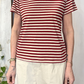 T-shirt in cotone misto lino
