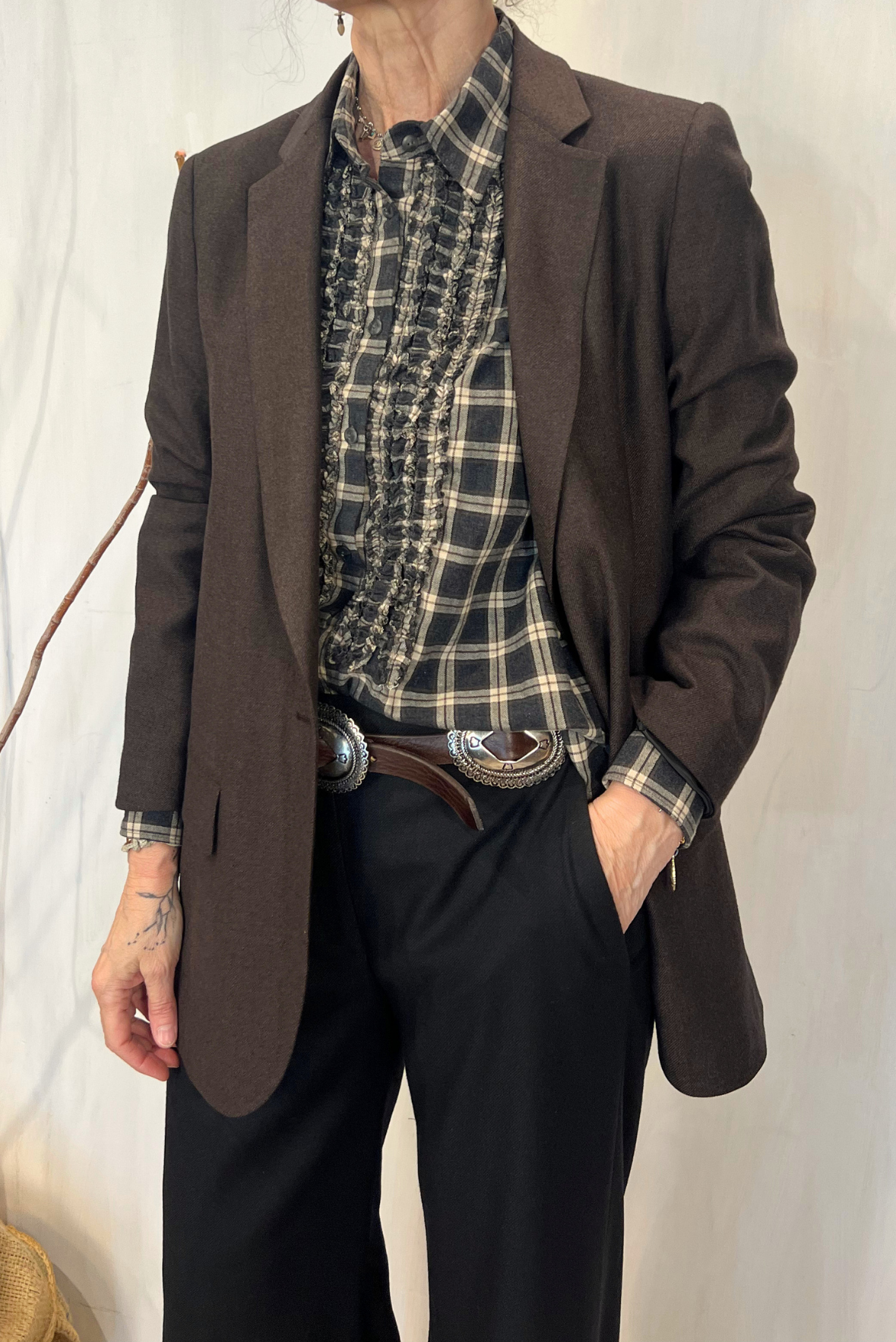 Blazer over misto lana