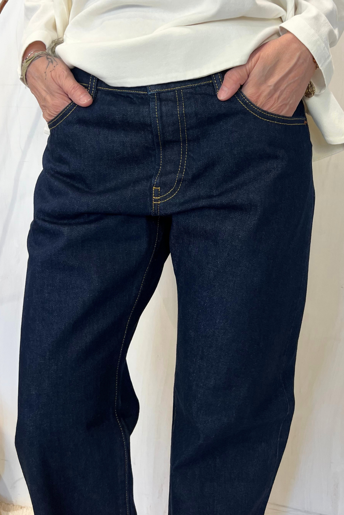 Jeans straight cimosato