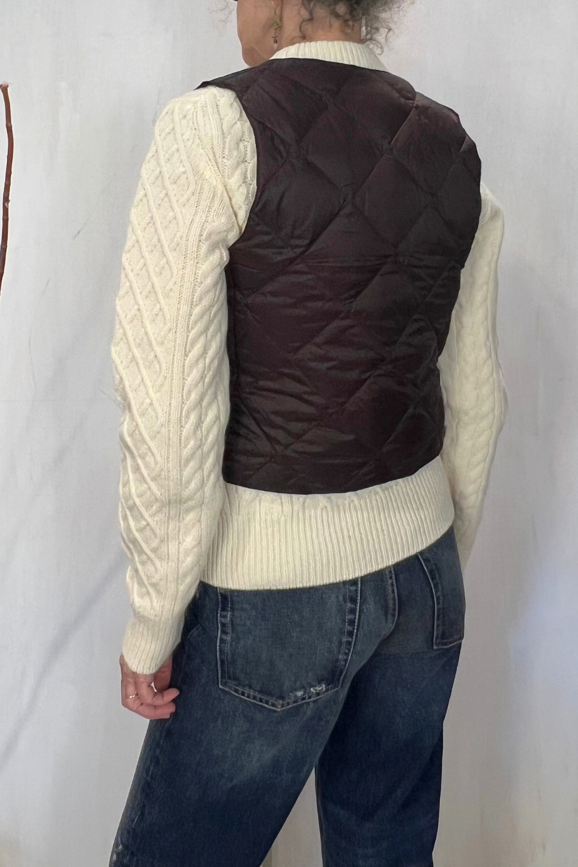 Gilet corto in piuma d'oca