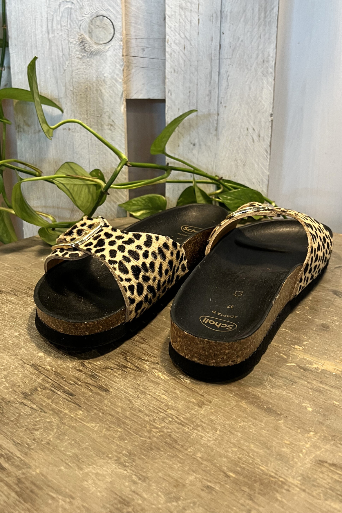 Ciabattina in cavallino leopardata