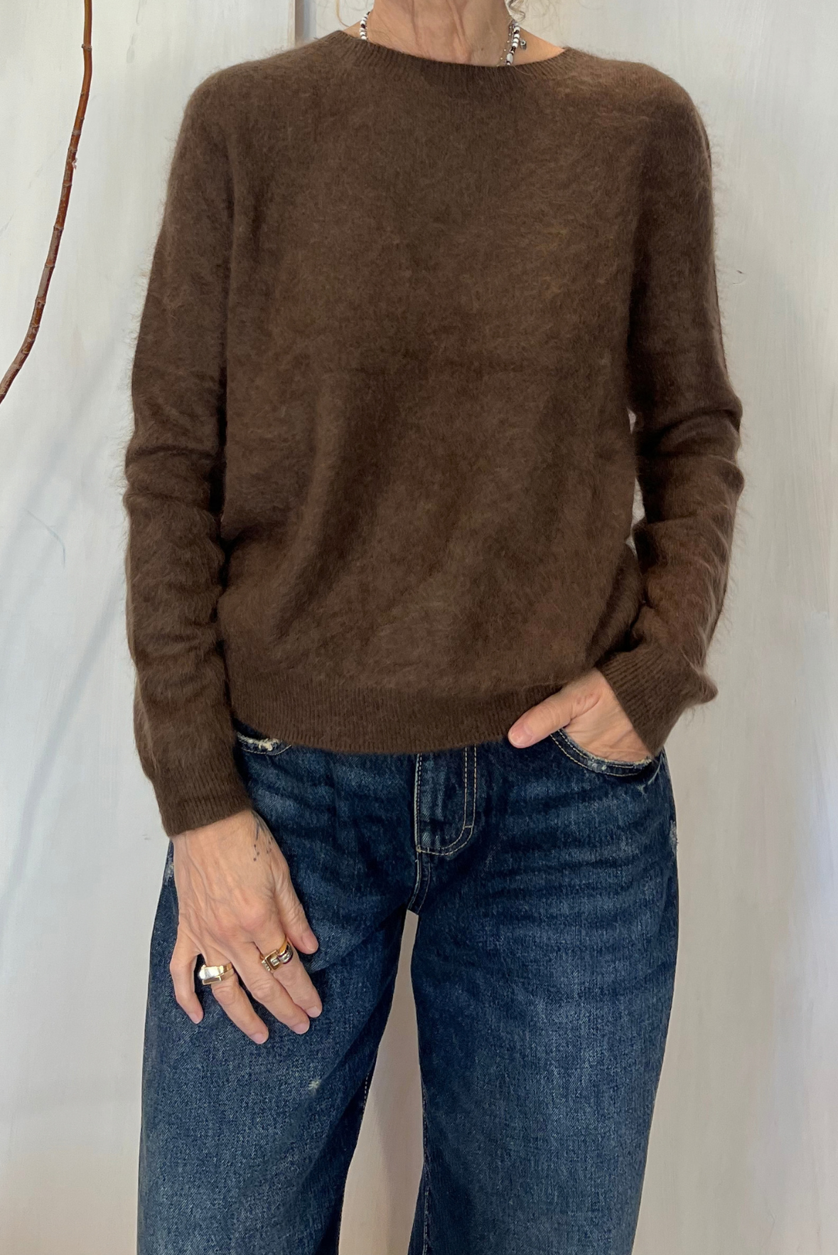 Maglia in cashmere peloso