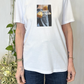 T-shirt con stampa e ricamo
