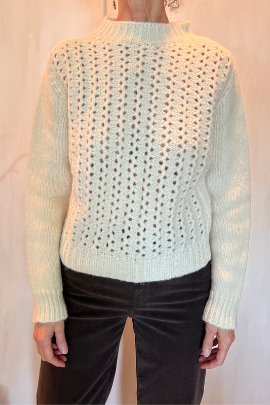 Maglia operata in alpaca