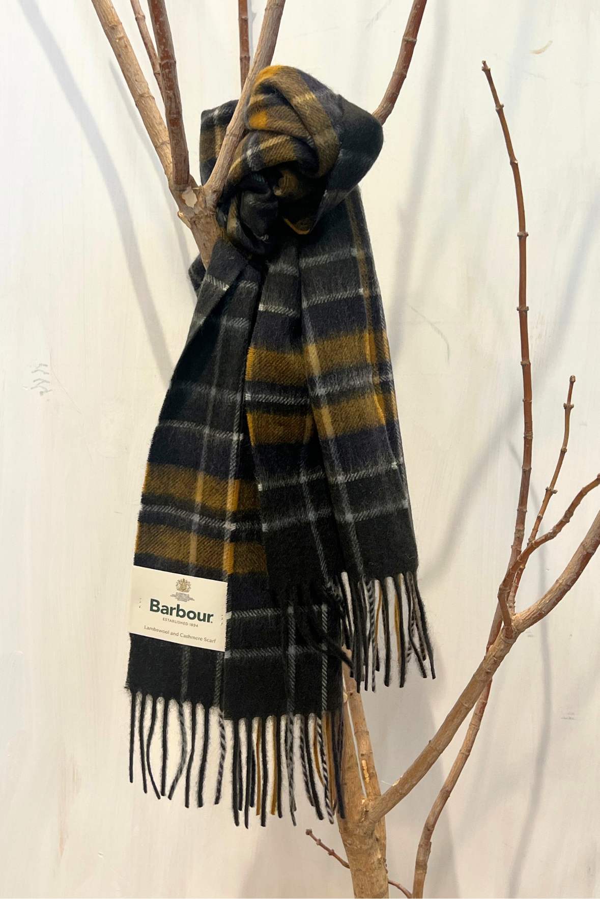 Sciarpa tartan misto cashmere