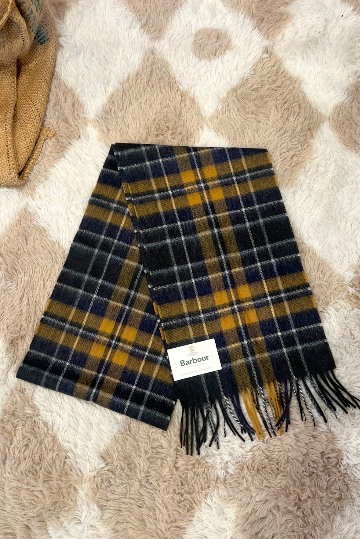 Sciarpa tartan misto cashmere