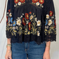 Blusa con ricami e pizzo