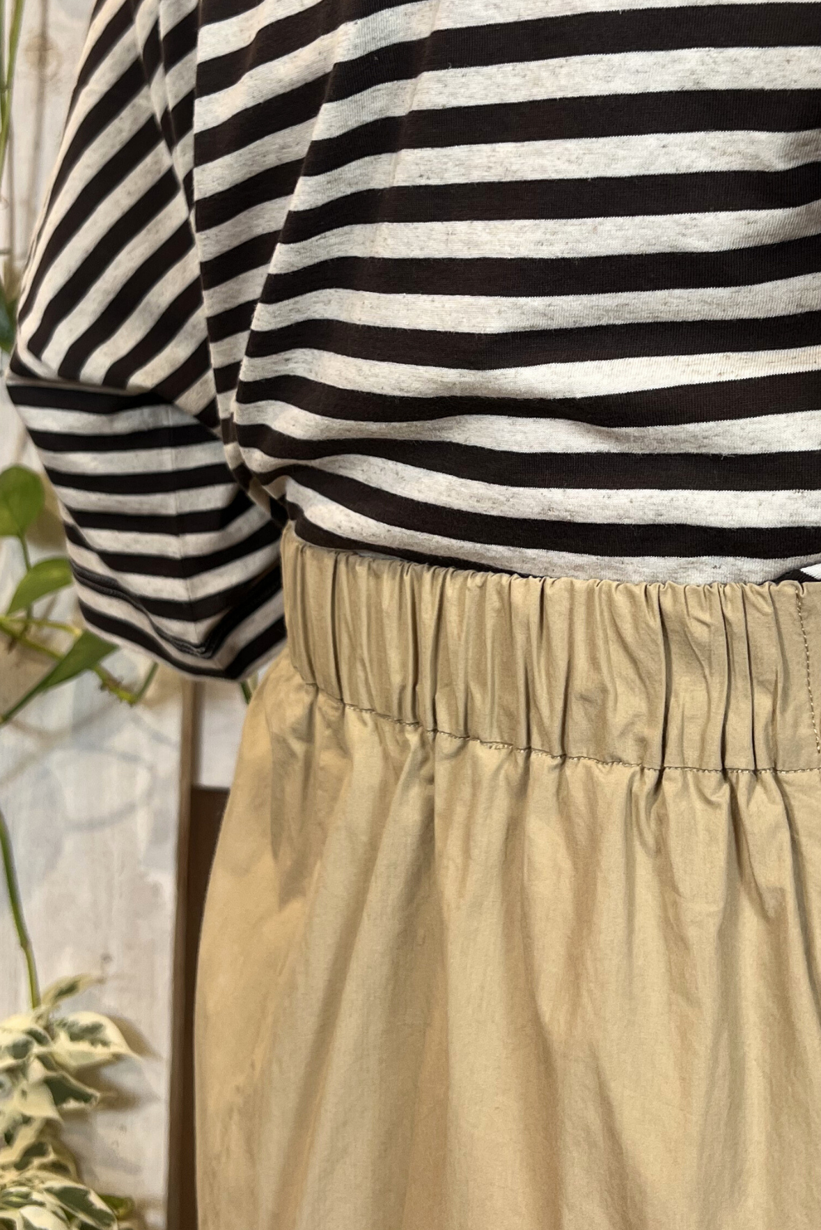 Pantalone a palazzo in popeline