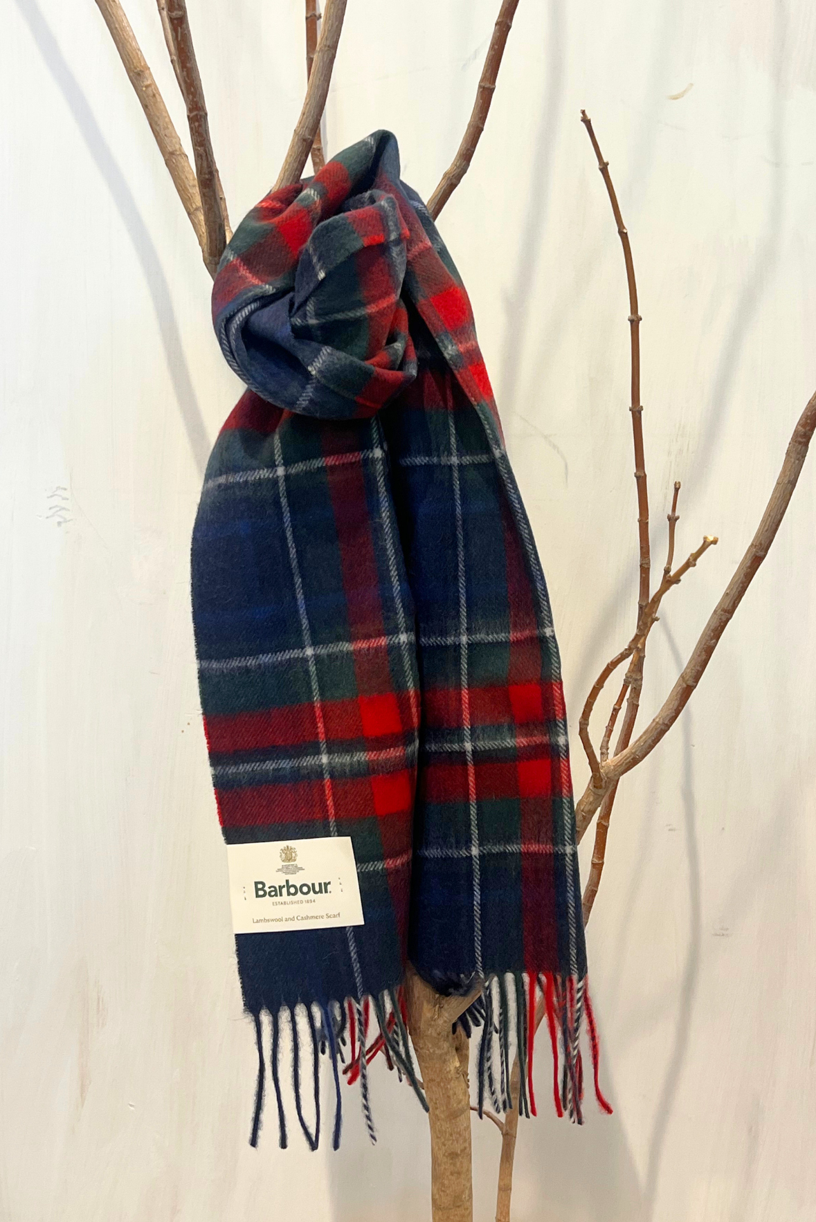 Sciarpa tartan misto cashmere