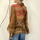 Blusa in viscosa e pizzo