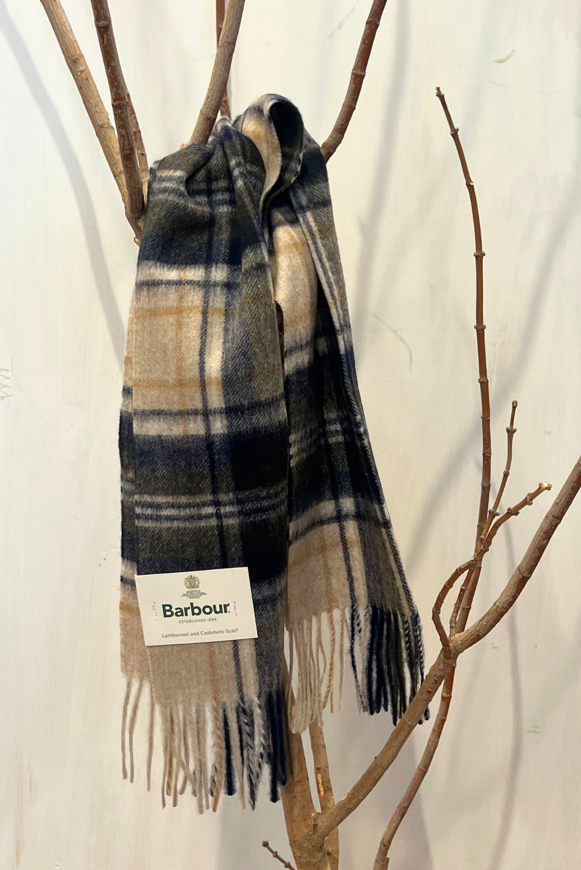 Sciarpa tartan misto cashmere