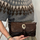 Borsa Artemisia con fibbie texane e frangine