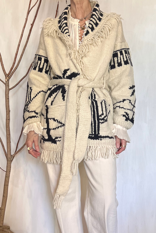 Cardigan in lana jaquard