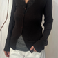 Cardigan in maglia con pizzo