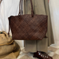 Shopper Bazika in pelle intrecciata