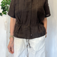 Camicia in lino con pizzo
