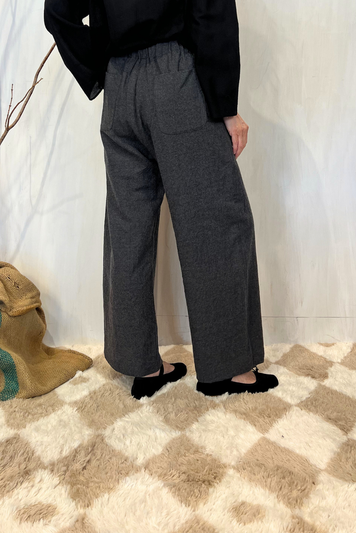 Pantalone palazzo in lana