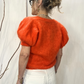 Maglia in mohair con maniche a sbuffo