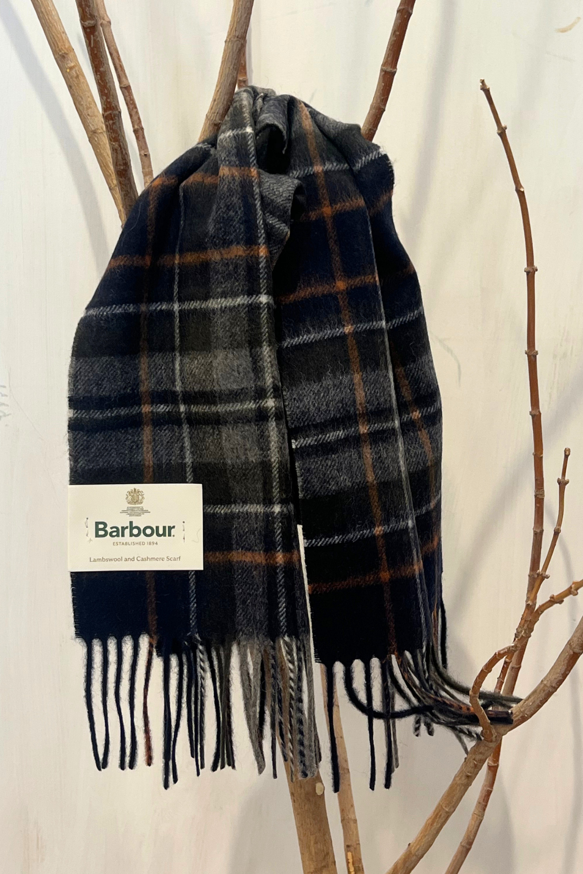 Sciarpa tartan misto cashmere