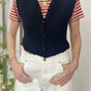 Gilet in maglia operata