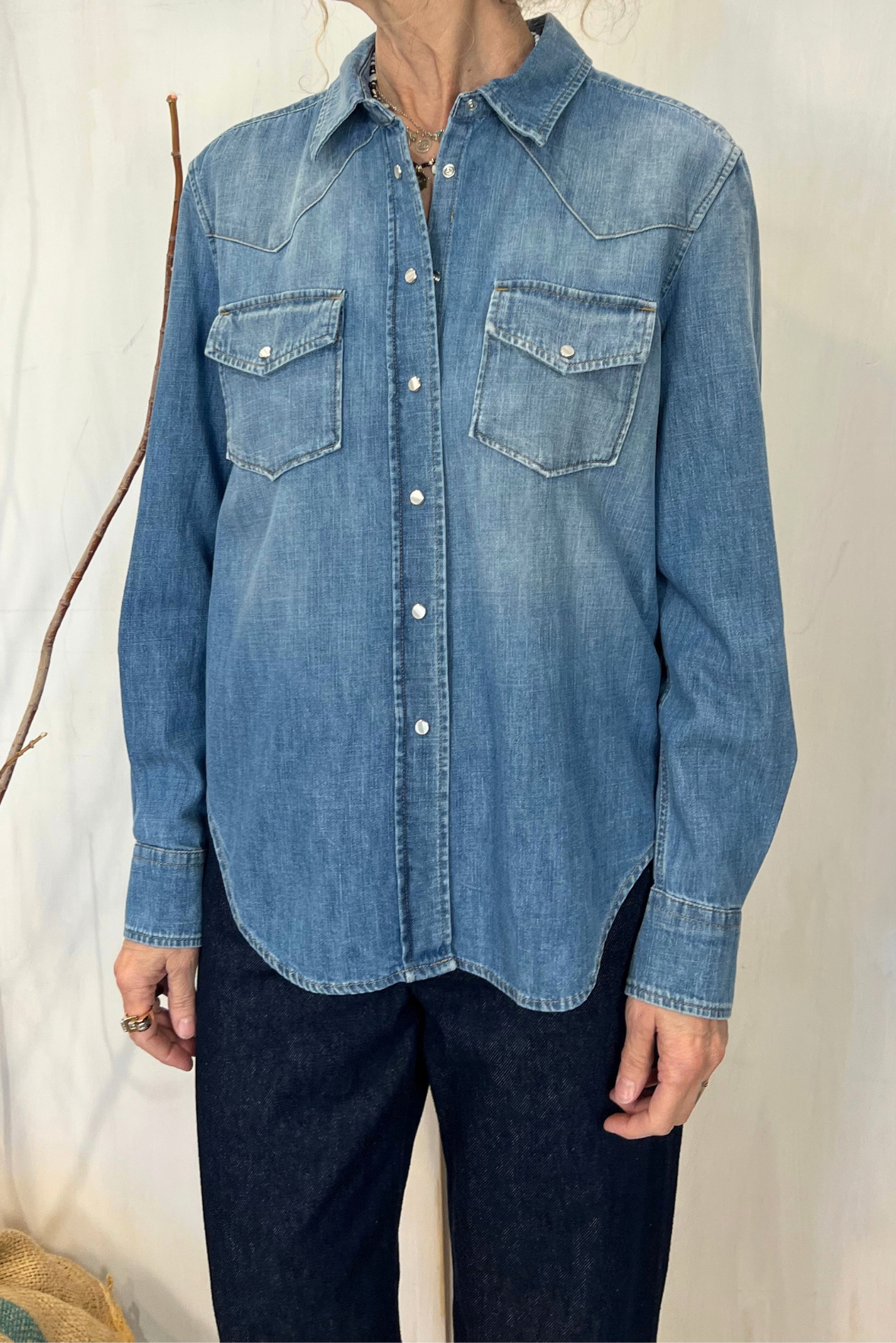Camicia denim texana