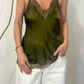 Top in seta e pizzo