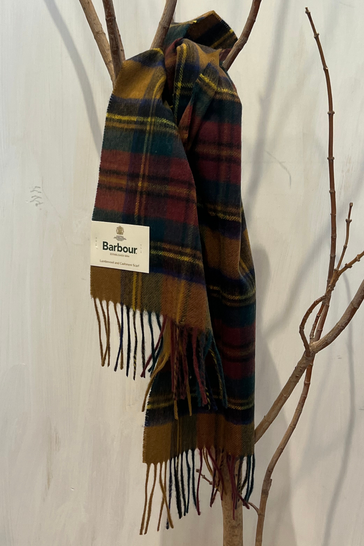 Sciarpa tartan misto cashmere