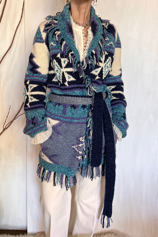 Cardigan con cintura