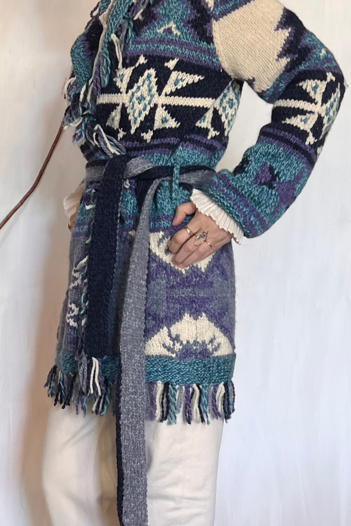 Cardigan con cintura