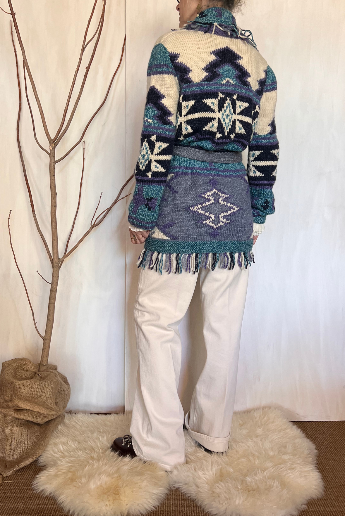Cardigan con cintura